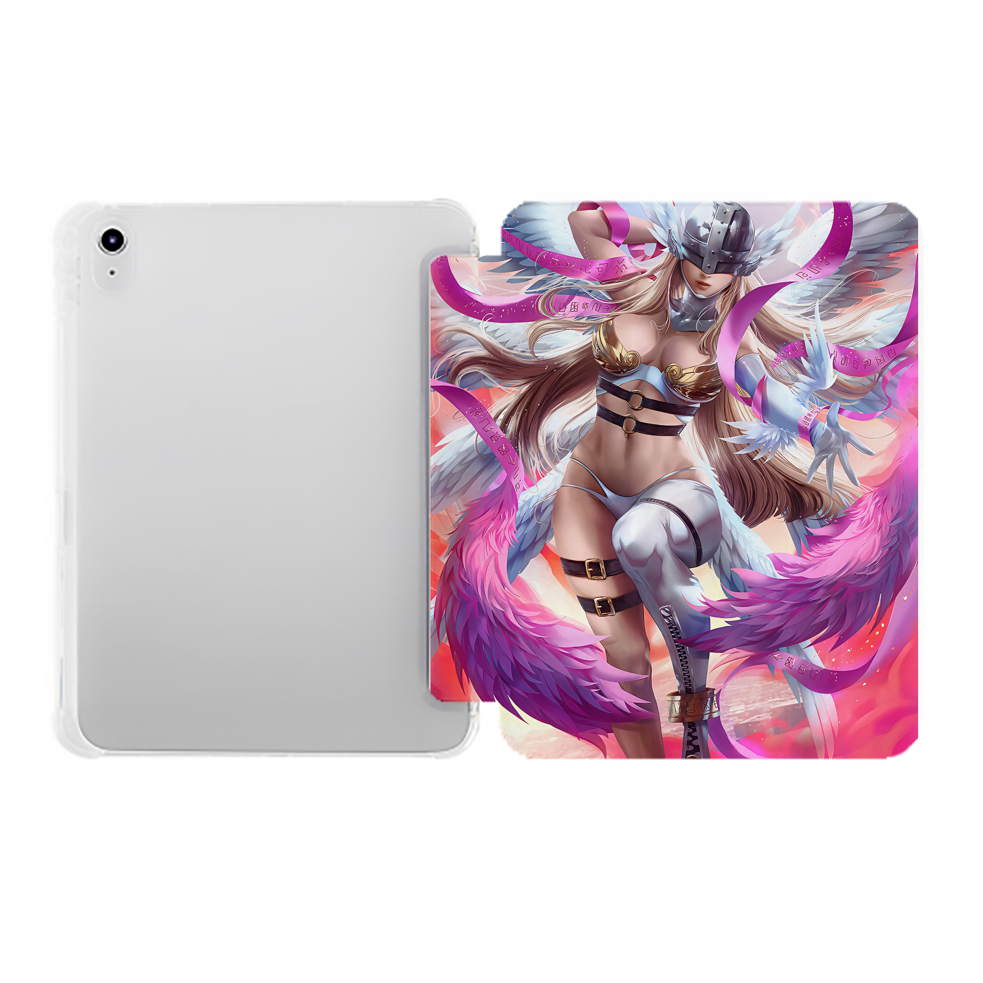 （画像用） Digimon デジタルモンスター/デジモン IPad ケース ペン収納付き 三つ折りスタンド PUレザー×シリコン 対応機種9.5/10.5/10.9インチ